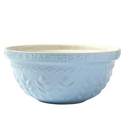 Imagen de Tala 10B31387 Cuenco de cerámica azul pálido, diseño maíz en relieve, duradero, resistente a las astillas, horneado, 30 cm