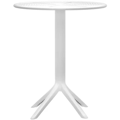 Imagen de CLP Mesa Lacota Ø 60 cm I de jardín, Resistente a la Intemperie y los Rayos UV balcón Redonda, Color:Blanco