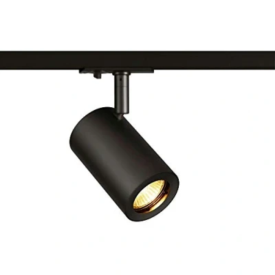 Imagen de SLV Negro monofásico Enola_B Track Spot, Foco led, proyector, luminaria de Techo, Sistema Carril, iluminación Interior / GU10 50 W
