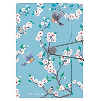 Imagen de Ladylike Birds Carpeta archivadora (12 compartimentos, cierre elástico, compartimento para tarjetas de visita, 1 unidad)