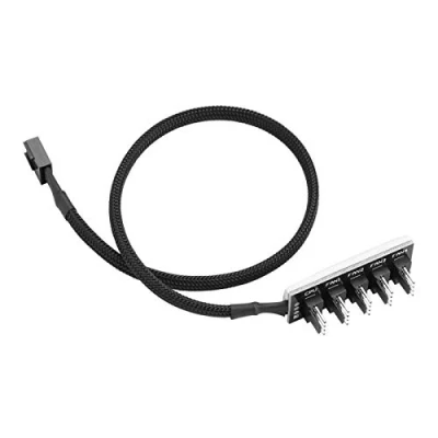 Imagen de PWM Fan Hub, Hub de Ventilador PC 5 Puertos 4 Pines CPU Enfriamiento Splitter Adaptador Cable Trenzado 1 Hembra a Macho