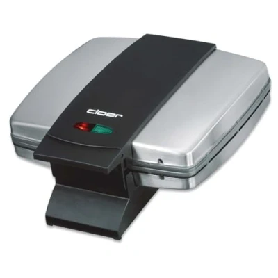 Imagen de Cloer 6235 Sandwichera para sándwiches enteros, 930 vatios, revestimiento antiadherente, luz hornear, enrollamiento del cable, caja de acero inoxidable mate