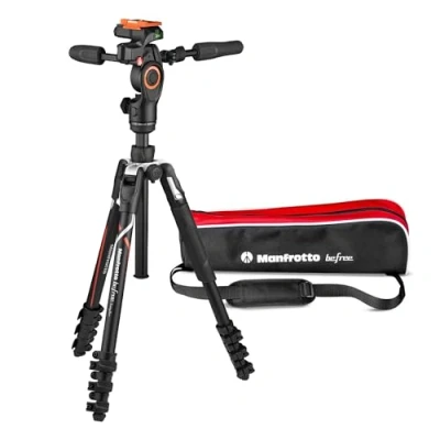 Imagen de Manfrotto Befree 3 Way Live Advanced Diseñado para Cámaras Alpha Sony, Trípode de Viaje en Aluminio, Bloqueo por Palanca, Rótula Fluida Vías, Foto y Vídeo, Carga hasta 6 kg, Bolsa Transporte