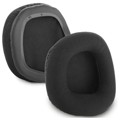 Imagen de Corsair Void PRO Almohadillas de repuesto compatibles con Void/Corsair RGB/Void Elite/Surround cable e inalámbrico RGB USB auriculares para juegos tela malla negra,