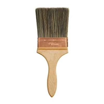 Imagen de ProDec Pincel Profesional de cerdas puras 4 Pulgadas para Pintura rápida con Pinturas emulsión en Paredes y techos como Cepillo Salpicaduras enyesado, 100 mm