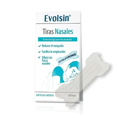 Imagen de Evolsin® Parches nasales antirronquidos I para respirar mejor durante los ronquidos, el deporte o resfriados Previene eficazmente ronquidos