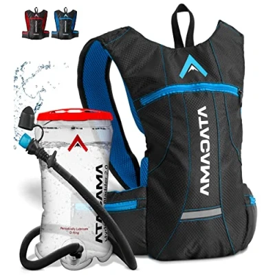 Imagen de ATACAMA Mochila de Hidratacion Trail Running con Bolsa Agua 2L Ciclismo MTB Impermeable para Senderismo Bicicleta Vejiga Hidratación Ultraligera