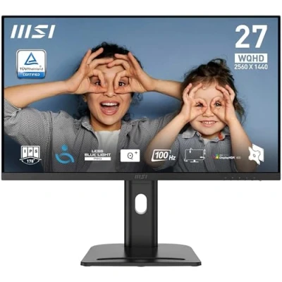 Imagen de MSI Pro MP273QP E2 Monitor Profesional WQHD de 27&quot;, Panel IPS 2560 x 1440, 100Hz, 4MSI E2, 400 nits, Anti Glare, Altavoces Integrados, Negro