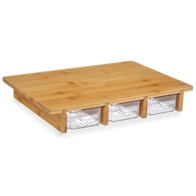 Imagen de Kinvara Tabla de Cortar Marrón Transparente Bambú 40 x 6 28 cm