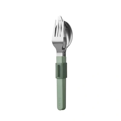 Imagen de Mepal Juego de cubiertos 3 piezas Silueta Apta para lavavajillas Vajilla Cuchillo, tenedor y cuchara con soporte Nordic sage