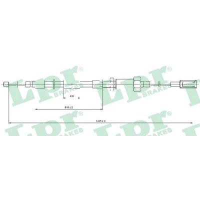 Imagen de LPR C0131B Cable de Freno Mano 1463/645 Discos CITROËN: Jumper I Furgón, Bus, FIAT: Ducato II Bus