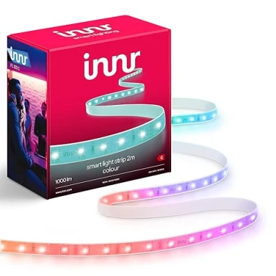 Imagen de Innr Flex Color, 2m Smart LED Strip, funciona con Philips Hue* &amp; Alexa (Puente Requerido) 2 metros Tira RGBW, FL 122 C