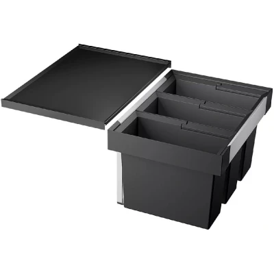 Imagen de Blanco 521472 Bote de Basura, Recolectores Residuos, Negro, 60 cm Unterschrank