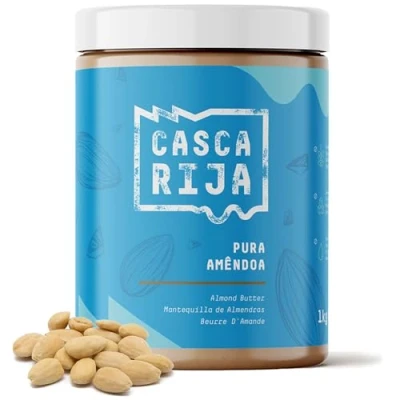 Imagen de CASCA RIJA: Crema de Almendras 1 kg 99,8% Tostadas + 0,01% Canela Molida Jengibre em Polvo 100% Natural y Cremosa Sin Trozos Almendras, Vegan