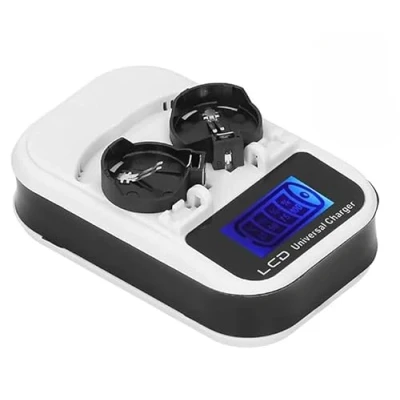 Imagen de Cargador de Pilas Botón 100 240V con Pantalla LCD para Recargables LIR2016 LIR2025 LIR2032 ML2016 ML2025 ML2032, Litio