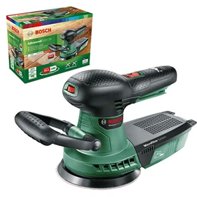Imagen de Bosch Home and Garden AdvancedOrbit 18 Lijadora excéntrica A batería (sin batería, hoja lijadora, en caja de cartón), Verde, V