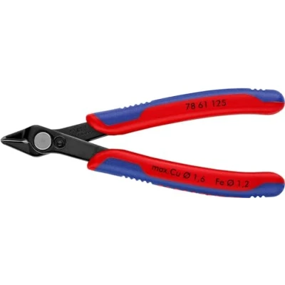 Imagen de Knipex Electronic Super Knips® bruñido, con fundas multicomponentes 125 mm (cartulina autoservicio/blíster) 78 61 SB
