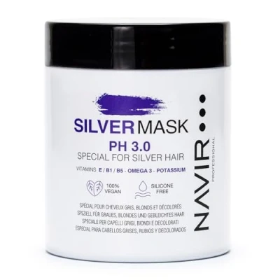 Imagen de NAVIR Profesional Mascarilla SILVER Matizador para cabellos grises, rubios y decolorados 250ml