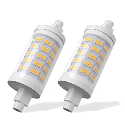 Imagen de R7S LED 78mm, 10W COB Bombilla Blanco cálido 3000K 1000LM, equivalente a 100W J78 Lámparas halógenas, AC 220 240V No regulable sin parpadeo,2 Piezas