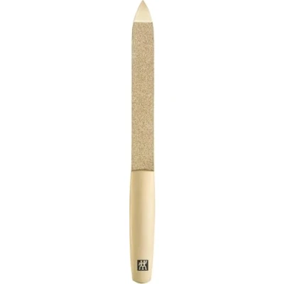 Imagen de ZWILLING Lima de uñas zafiro (superficies limado gruesas y finas para acortar dar forma, punta limpiadora), Premium, dorada, 130 mm