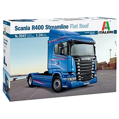 Imagen de Italeri Coche 1:24 Scania R400 Streamline (Techo Plano) reproducción Fiel, modelismo, Hobby, encolado, Kit de plástico, Montaje, Color unvarnished (3947)