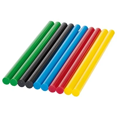 Imagen de Bosch 10x Barritas de Pegamento Color (Rojo, Amarillo, Azul, Verde, Negro, Ø 7mm, Accesorios Pistolas Pegamento)