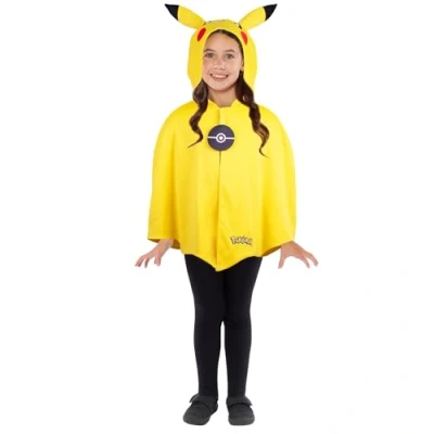 Imagen de amscan 9918497 Disfraz unisex con licencia oficial de Pokémon Pikachu Cape para niños, edad 3 a 7 años