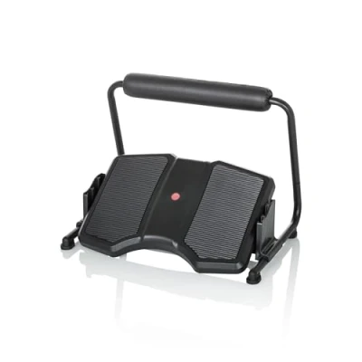 Imagen de hjh Office reposapiés PODI F Negro ergonómico Regulable en Altura e inclinable, Incl. reposapiernas, 830111