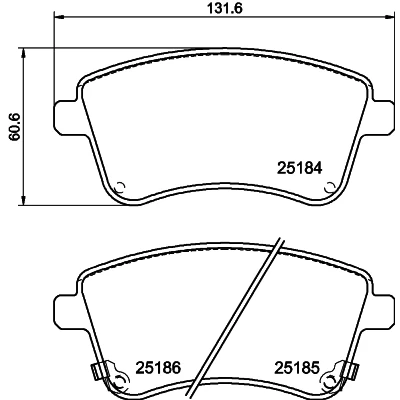Imagen de HELLA 8DB 355 015 331 Juego de pastillas freno con avisador acústico desgaste tornillos pinza accesorios KIA: Venga