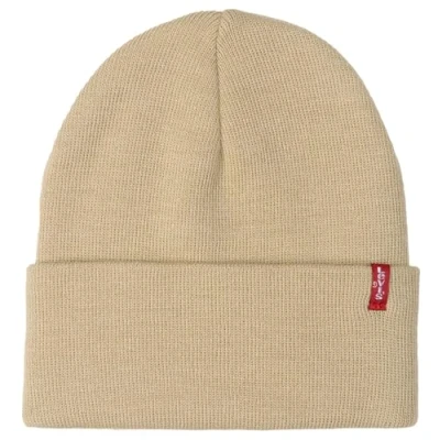 Imagen de Levi&#039;s Slouchy TAB Beanie Unisex Gorro, Talla: One Size, Light khaki