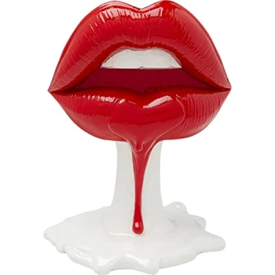 Imagen de Kare Design Deko Object Hot Lip Figura Decorativa (26 x 21 14 cm), Color Blanco y Rojo