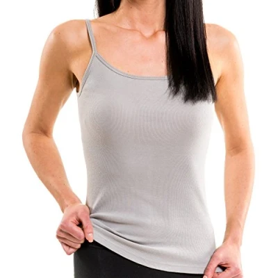 Imagen de HERMKO 1560 Kit de 3 Camisetas Tirantes 100% algodón, Größe Damen:40/42 (M), Farbe:Gris
