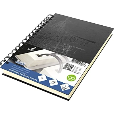 Imagen de Kangaro K 5577 Cuaderno de bocetos (A5, en blanco, Wire o, tapa dura, 140 g), color crema