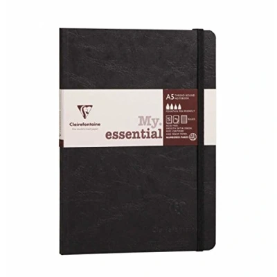 Imagen de Clairefontaine 793461 C 14,8 x 21 cm edad bolsa thread bound portátil negro