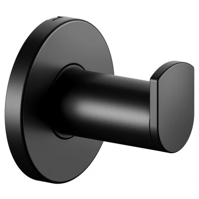 Imagen de Keuco Gancho de metal negro mate con recubrimiento polvo para toallas y albornoces, Plan Black Selection