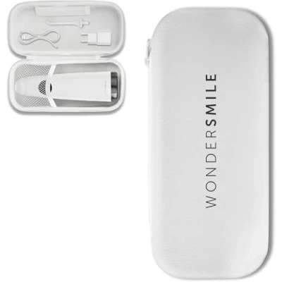 Imagen de Wondersmile Irrigador bucal Pro Travel Case White Tecnología SmoothFlow para un cuidado óptimo de los dientes y encías Limpiador interdental con 5 modos Batería potencia hasta 30 días
