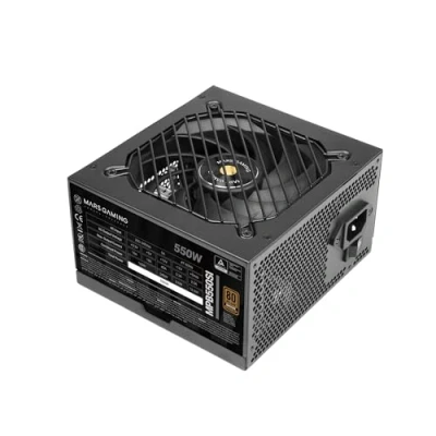 Imagen de MARSGAMING MPB550SI, Fuente Alimentación PC ATX 550W, 7 Años Garantía, 80Plus Bronze 230V, 90% Eficiencia, Ventilador SI Extreme Silence con Núcleo de Cobre, Tecnologías AI2 RPM, DC y SMD, Negro