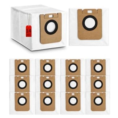 Imagen de 14 Bolsas de Repuesto Aspiradoras Compatibles con Dreame D10 Plus / D10s L10 Plus,Accesorios Bolsa Polvo para Automáticas Aspirador