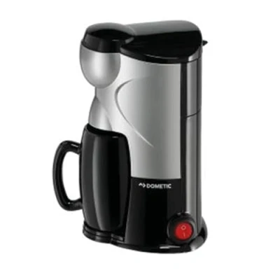 Imagen de Dometic PerfectCoffe MC 01 Cafetera de 12 V para una taza Dometic, con conector mechero, Negro Y Acero