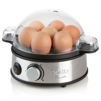 Imagen de Domo DO9142EK 7huevos Negro, Acero inoxidable, Transparente cuecehuevos Utensilio para huevos