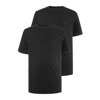 Imagen de JP 1880 Camisetas, Corte básico, Pack de 2, Cuello Redondo, hasta la Talla 8 XL Negro 4XL 702637130