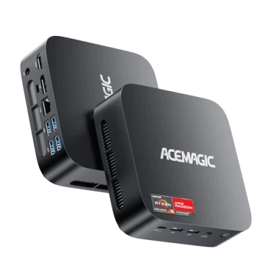 Imagen de ACEMAGICIAN K1 Mini PC, AMD Ryzen 5 7430U (6C/12T, hasta 4,3 GHz), Ordenadores de Sobremesa 32GB RAM DDR4 512GB SSD, BT 5.2/WiFi 6/para Oficina, Ordenador Pequeño