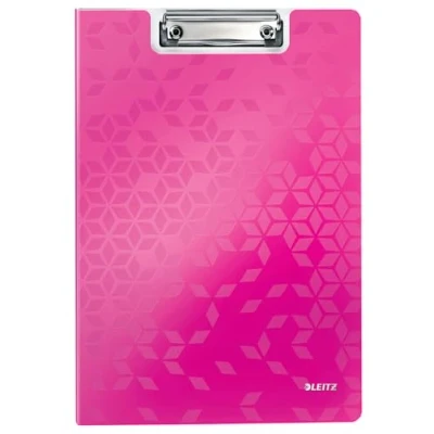Imagen de LEITZ 41990023 Carpeta miniclip WOW PP fabricada en Polifoam DIN A4 color fucsia metalizado