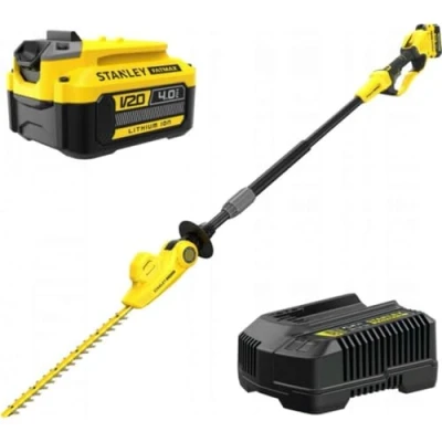 Imagen de STANLEY FATMAX SFMCPH845M1 QW Cortasetos de pértiga V20 con batería 4Ah, Longitud cuchilla 45 cm, Cabezal pivotante, Mango ergonómico