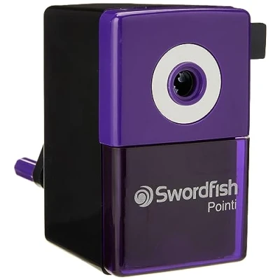 Imagen de Swordfish Sacapuntas manual de escritorio «Pointi» con hoja helicoidal y función parada automática [40235], negro