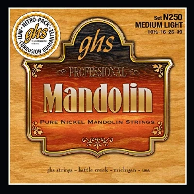 Imagen de GHS N250 Pure níquel Mandolin Strings Medium Light