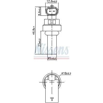 Imagen de Sensor, temperatura del refrigerante NISSENS 207035