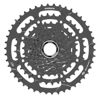 Imagen de Shimano 9v 11 46 CS LG400 Cassettes y piñones para Bicicletas, Adultos Unisex, Multicolor, Talla única