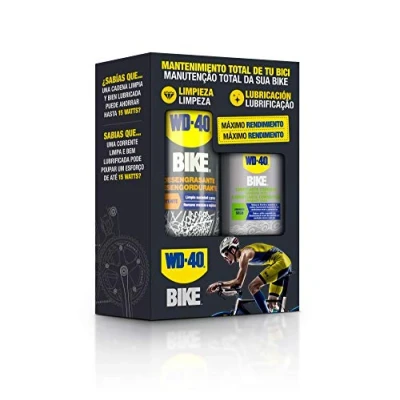Imagen de WD 40 BIKE, Bipack Mantenimiento Cadenas Bicicleta en Ambiente Seco, Spray 500 ml + Gotero 100