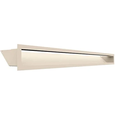 Imagen de Rejilla de ventilación KRATKI Air Aire Caliente 9 x 100 cm Crema Escape para chimeneas Entrada en un ángulo 45 Grados